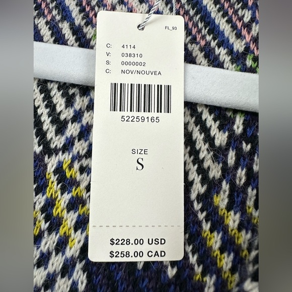 Anthropologie Shanley Plaid Wool Sweater Coat Size Small NEW - Picture 7 of 15